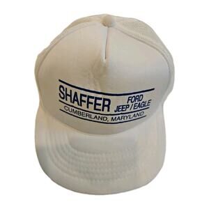 SHAFFER Ford Jeep Eagle Cumberland White adjustable snapback cap Mesh Cars Show